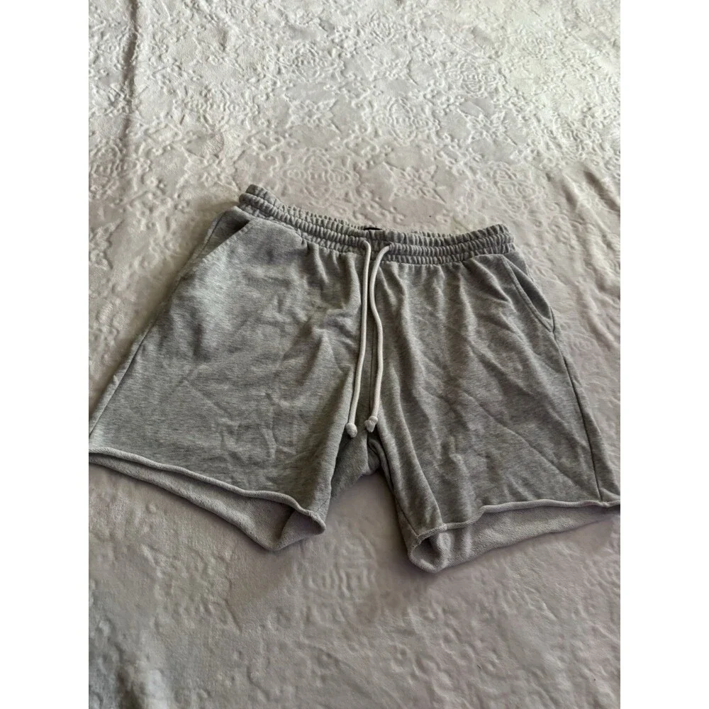 H&M Men’s Light Gray Shorts Drawstring Pockets Regular Fit Size Extra Large